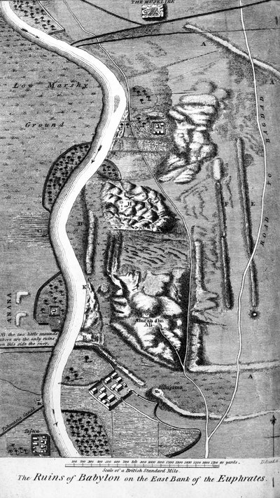 De Ruïnes van Babylon aan de Oostelijke Oever van de Eufraat door David Charles Read